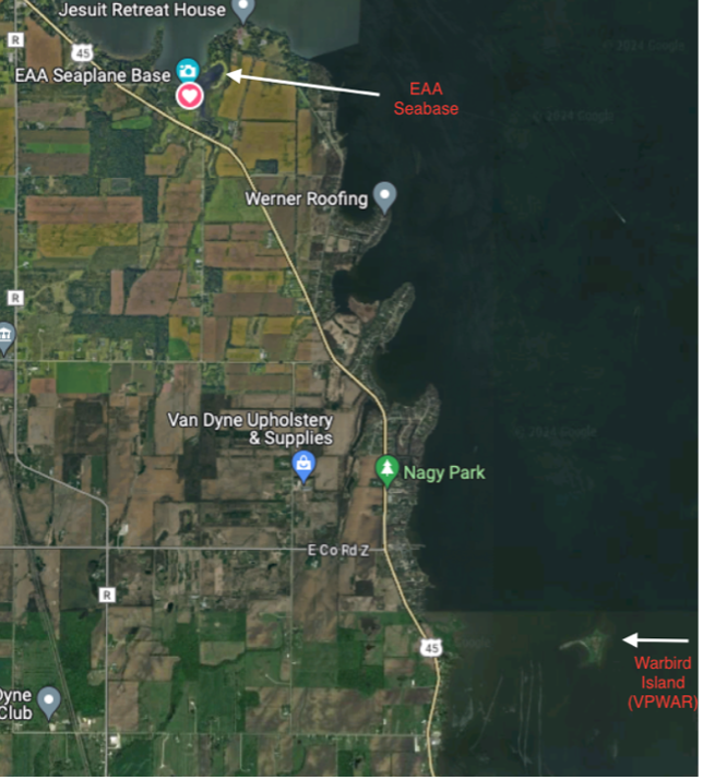 eaa airventure oshkosh seaplane base rough water landing alternate location