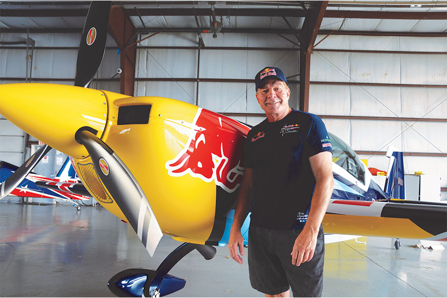 Kirby Chambliss with Red Bull Air Force Plane