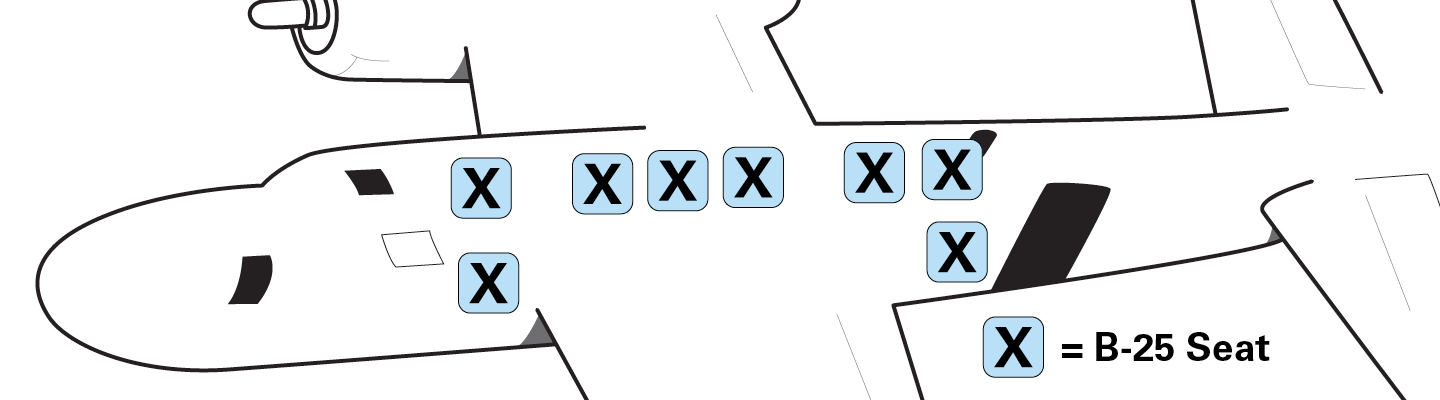 B25 Flight Seating Chart